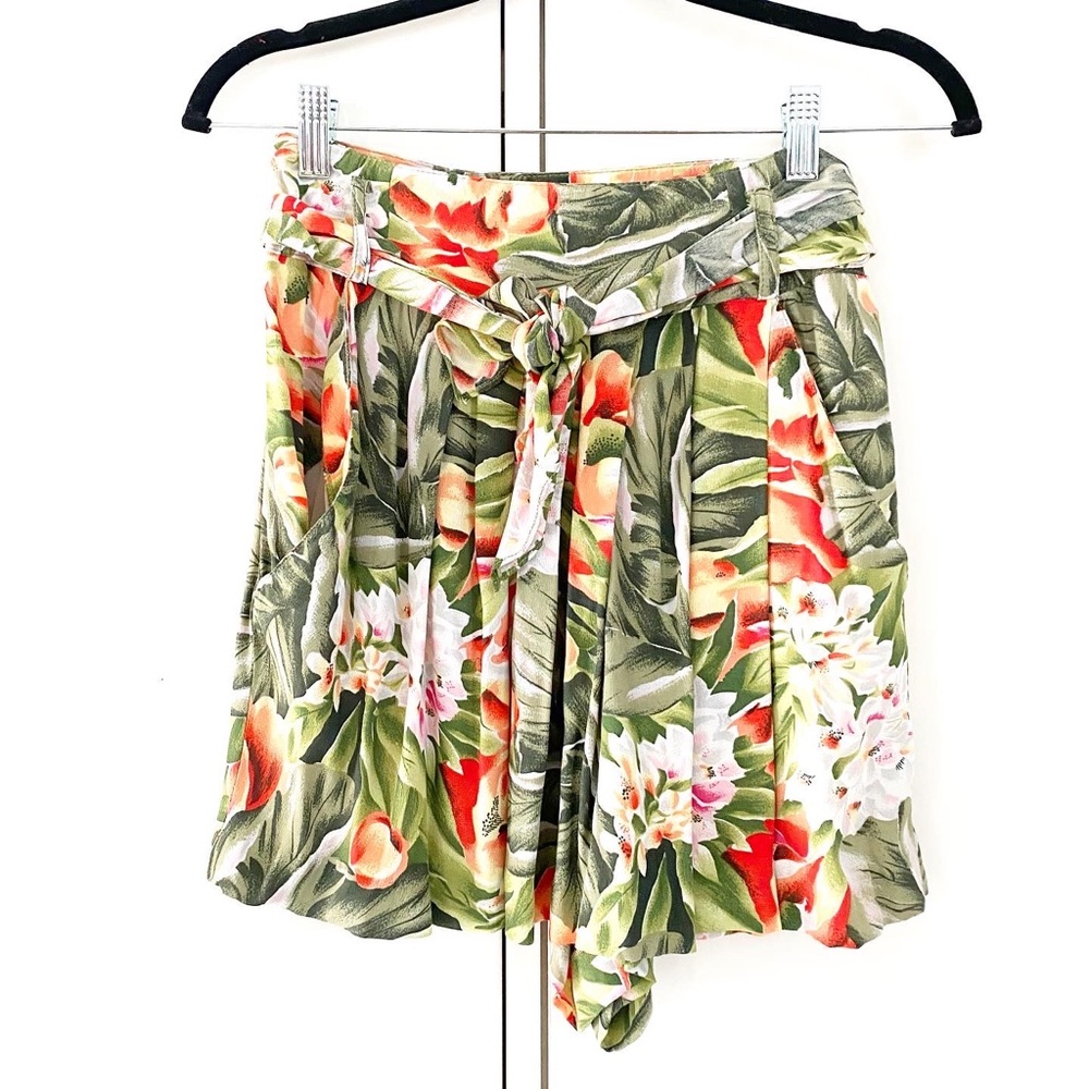 Vintage 90s Alfred Sung Sport tropical skort